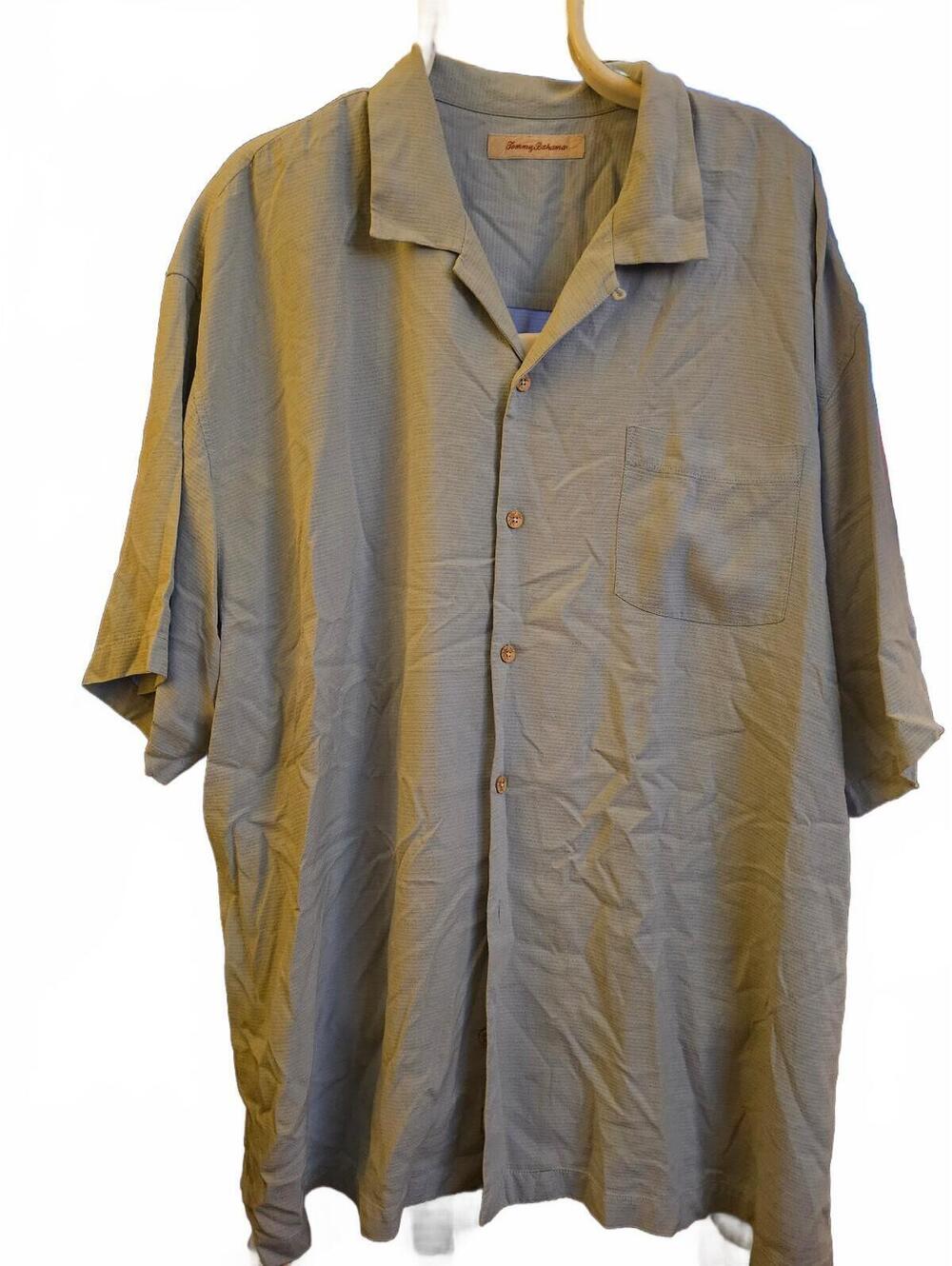 Tommy Bahama Mens 100% Silk Button Up Shirt - Size XXL (2XL) - EUC